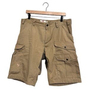 Fjallraven Barents Pro Shorts G-1000 Outdoor Beige Cargo Shorts Size 36